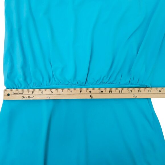 Max And Cleo One Shoulder Flowy Sleeve Dress Womens Size 4 Above Knee Stretchy - Picture 6 of 16